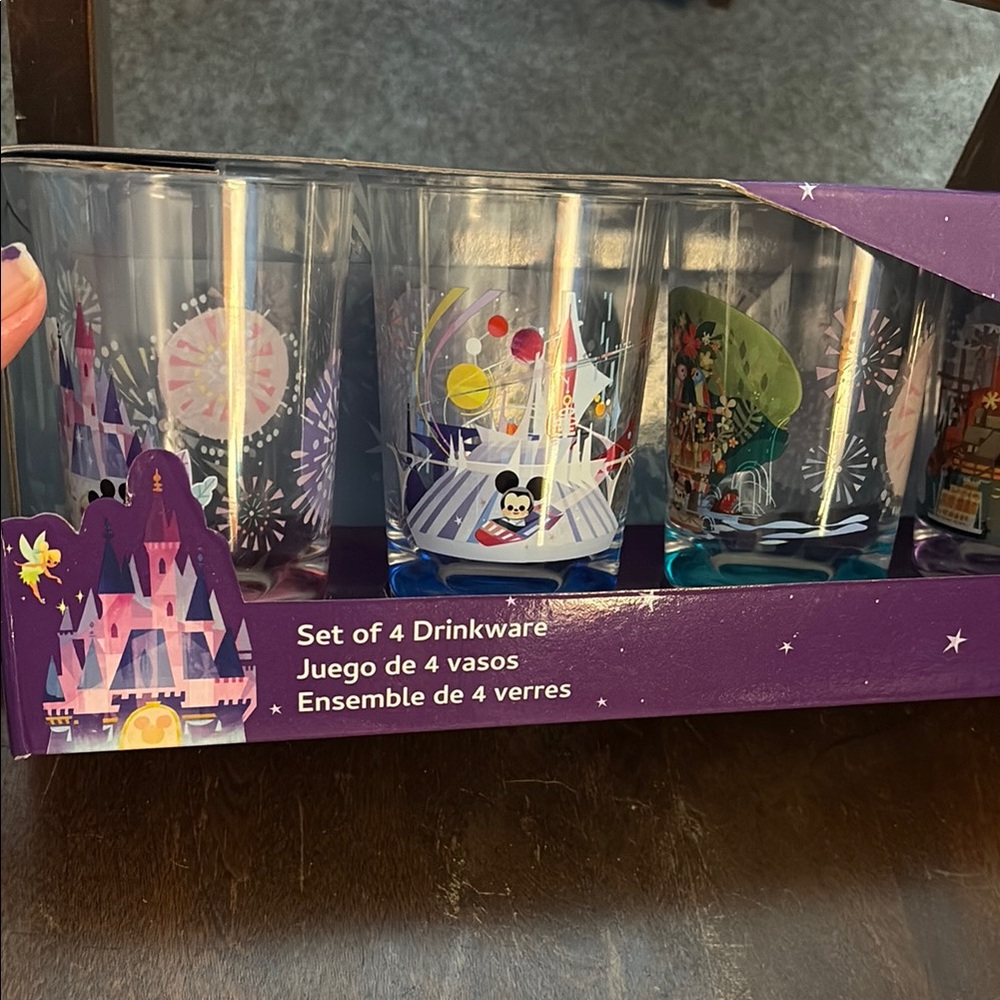 Disney Magical Moments Drinkware Set - Purple and Blue Minis